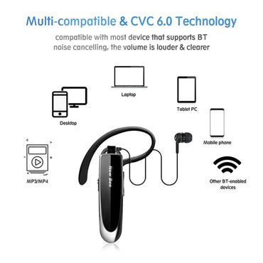 NEW BEE Bluetooth5.0 Headset Hands-Free Trucker Earpiece Noise-Canceling Headphone نيو بى سماعة رأس بدون استخدام اليدين بخاصية الغاء الضوضاء